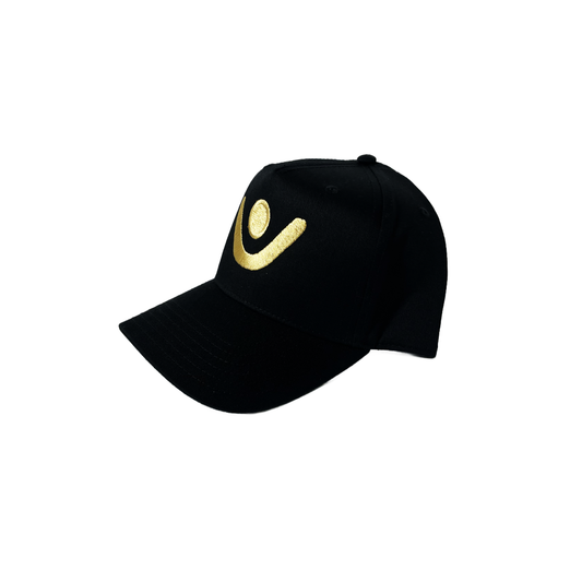 VCTRY Logo 5 Panel hat - Black and Gold