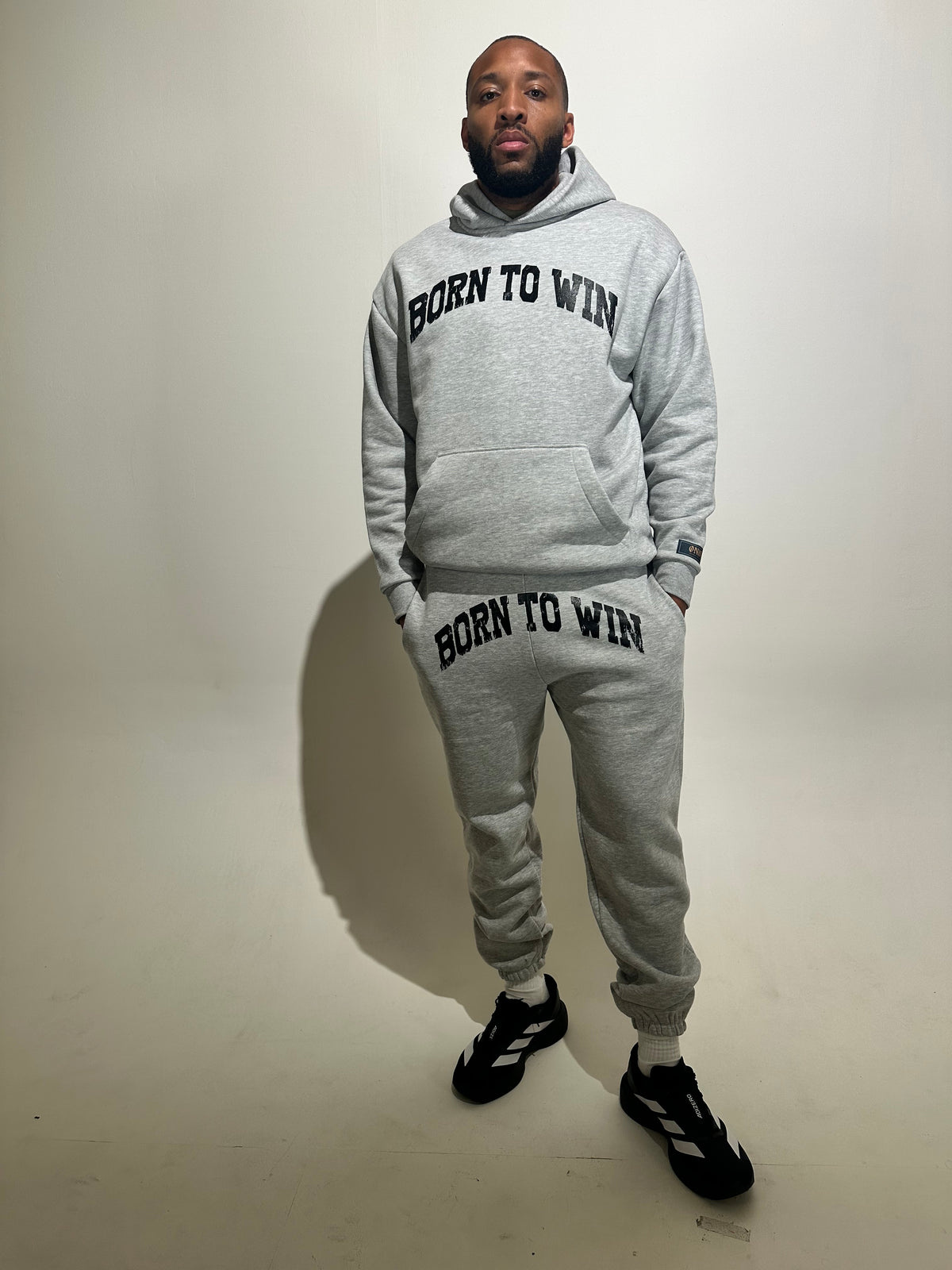 Born to win sweatpants(Heather Grey)